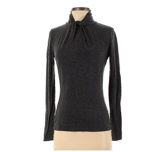 Ann Taylor Grey Mock Turtleneck